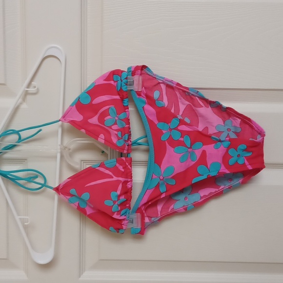 Jantzen Swim Jantzen Electric Beach 2piece Pink Turquoise Floral